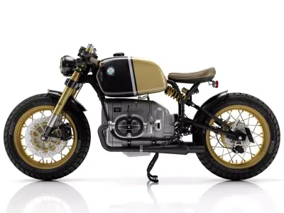 Cafe Racer R80 Motorcycle 3D model