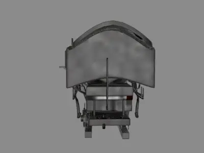 Locomotive Steam Engine Low-poly 3D model