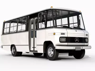 Mercedes-Benz 608 D Clean Version Low-poly 3D model