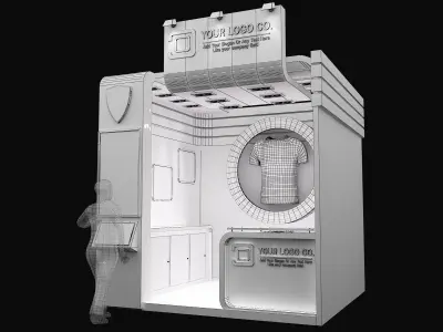  Booth Exhibition Stand a617a  3D model