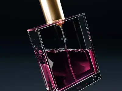 Perfume bottle berry 3D model Advertising 3D model