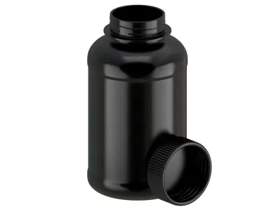 Plastic Bottle Black 01 3D model