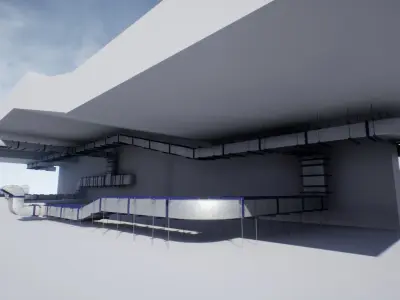 Ventilation Duct PACK UE4 Low-poly 3D model