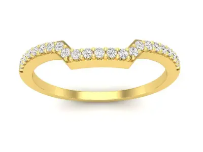 AV 541 Diamond Stackable Wedding Band For Women 3D print model