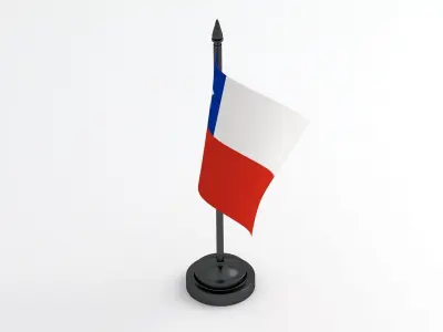 Table Flag Chile 3D model