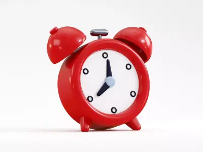 Alarm Clock Low-poly 3D model
