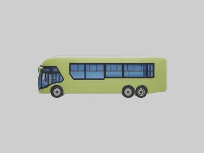 Electric Bus Model 1 Low-poly 3D model