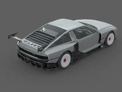 Hyundai N Vision 74 Low-poly 3D model from CGTrader