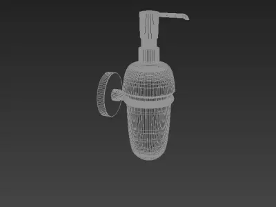 Rose Liquid Soap Dish Glass 3D model