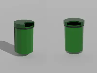 Simple Town Square Set Free low-poly 3D model