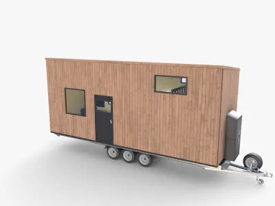 Mobile house trailer V1 3D model