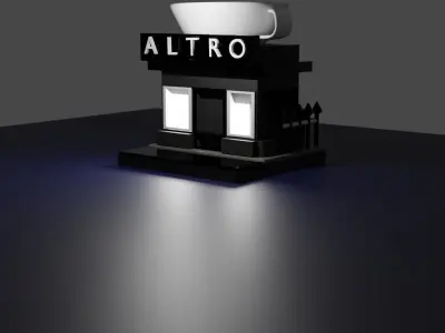 coffee shop Free 3D model