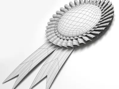 Award rosette 3D model
