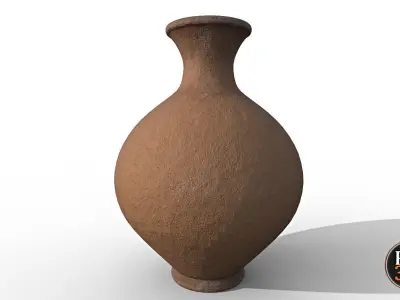 Earthenware Vase-Version 1 Low-poly 3D model