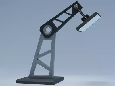 SCI-FI Lamp Free low-poly 3D model