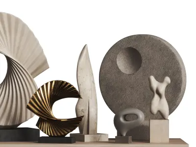 Decorative set 18-Statue collection 3D model