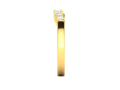 Band 3dm Render Details gold ring with ruby stones 3D print model