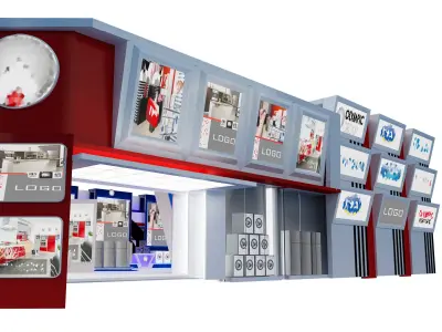Booth Exhibition Stand a470 3D model