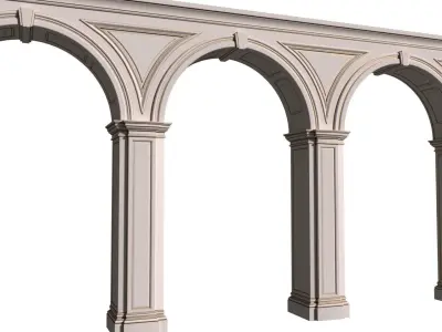 Arch in classical style Arched Opening Doorway Portal Arcade 3D model