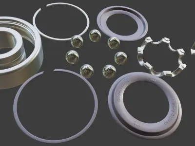 608 Racing Bearing - Blender Precision Modelling 3D model