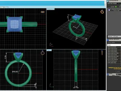 Solitaire Diamond Wedding Ring R1 3D print model purchase