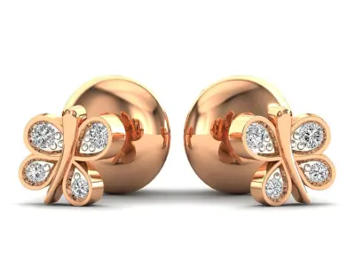 butterfly stud 3D print model