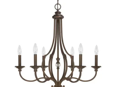 Jaclyn 6 - Light Candle Style Classic - Traditional Chandelier 3D model