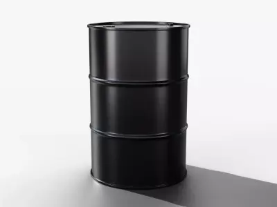 Steel Barrel - Black - Clean 3D model