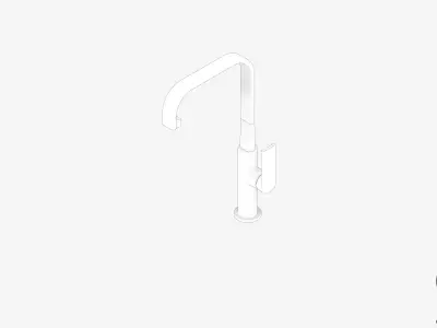 Sink Mixer - Luxury - Green Low-poly 3D model