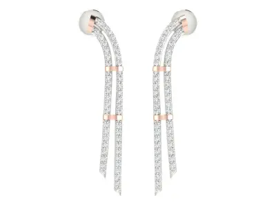 Women Drop Earrings 3dm STL OBJ FBX Renders Details 3D print model get