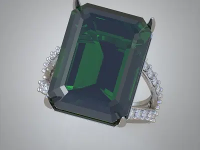 Diamond ring 0479 3D printable model 7- Free 3D print model
