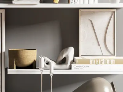 decorative set shelf01 3D model