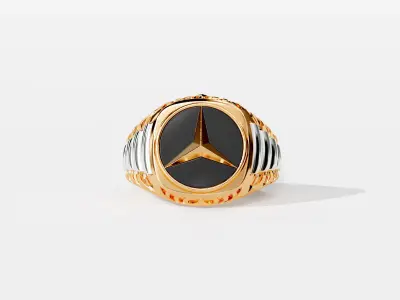 Classic Mercedes Benz Ring 3D print model
