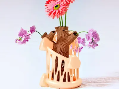 Tree Flower Vase 3D print model