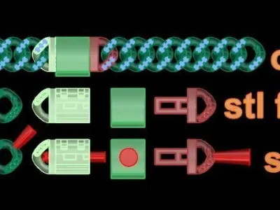 Cuban Diamond Chain Bracelet Necklace Link SIZE 8MM Width 3D print model