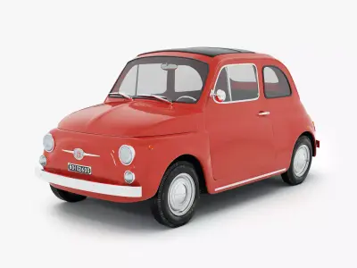 Fiat 500 F 1965-72 3D model