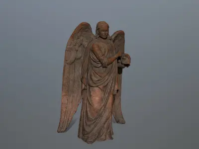 Angel Statue 03 Low-poly 3D model