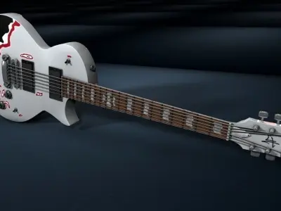 James Hetfield truckster guitar 3D model