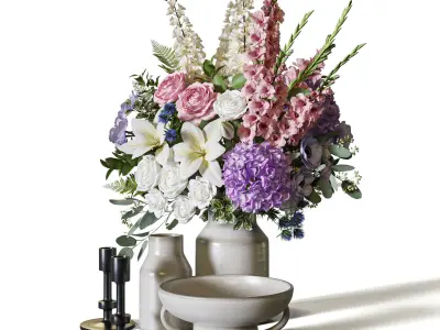 Flower Set 087  3D model