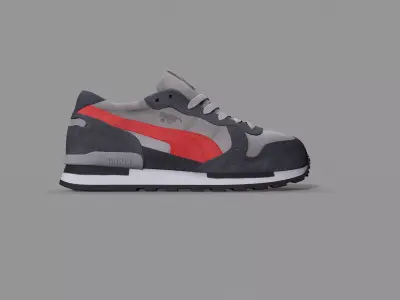 sneaker shoes Low-poly 3D model
