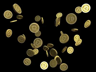 Bitcoin logo 3D model