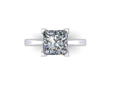 Solitaire Diamond Women Ring 11 3D print model