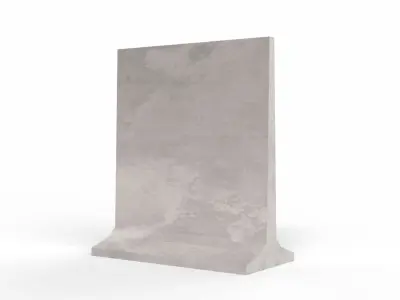 Concrete Barrier Low-poly 3D model 5