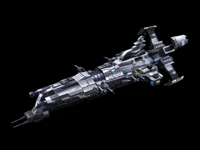 Battleship - medium ship 01 3D model