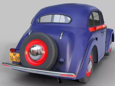 Moskvich-400 Low-poly 3D model