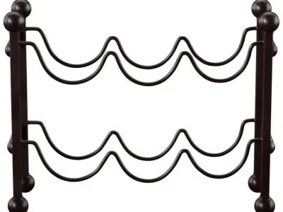 Cercis Floor Wine Bottle Rack in Montana Rustic Free 3D model