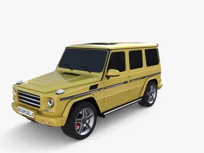 Generic Luxury SUV with interior 3D model