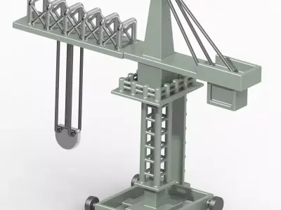 Industrial Tower Crane 3D print model