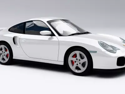 Porsche 911 Turbo 1975 Low-poly 3D model