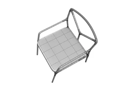 Outdoor Steel Chair - 3D Model for Your Garden and Patio 3D model